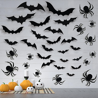 #ad Halloween Wall Decorations DIY Halloween Party Supplies 3D Plastic Decoration St $13.74