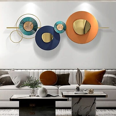 #ad #ad Metal Wall Decor Gold Wall Art Modern Geometric Circles Wall Art Decor 59quot; amp;#215 $236.88