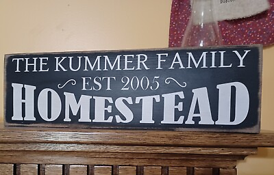 #ad Personalized Homestead sign Farmhouse Rustic Primitive Country Home your name $16.95