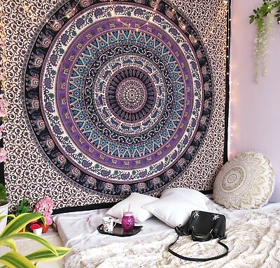 #ad Oussum Hippie Indian Mandala Tapestry Bohemian Home Decor Wall Hanging Throw $17.99
