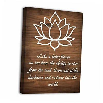 #ad Lotus Flower Canvas Wall Art Inspirational 18.00quot; x 12.00quot; Lotus Flower 2 $42.06