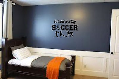 #ad Soccer Ball Sports Teen Kids Boys Girls Room Wall Home Decor Mural Vinyl Decal $36.24