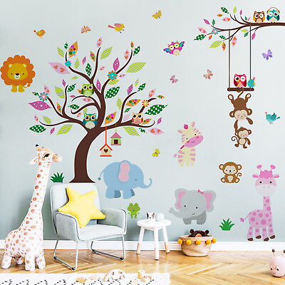 #ad Large Wall Stickers Kindergarten Children#x27;s Room Cartoon Wall Decals Removable $19.99