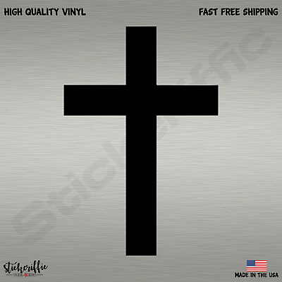 #ad Holy Cross Religious Jesus Die Cut Car Decal Sticker FREE SHIPPING $1.79