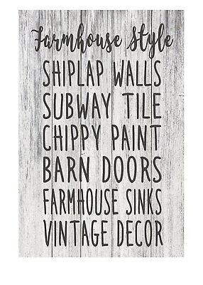 #ad Farmhouse Style Antique Rustic Shabby Chic Metal Kitchen Decor Sign $44.95