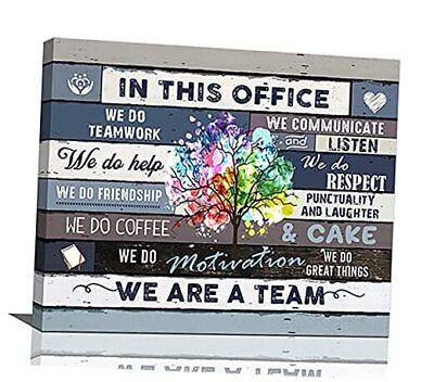 #ad Inspirational Wall Art For Office Motivational Canvas 16 x 12 in We Are A Team $41.03