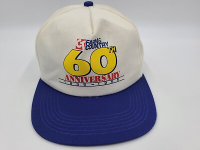 #ad #ad Vintage CT Farm amp; Country 60th Anniversary K Products Snapback Hat Cap Men White $13.49