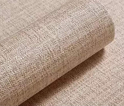 #ad 10ft Faux Grasscloth Linen Wallpaper: Peel amp; Stick Removable for Cabinets $13.96
