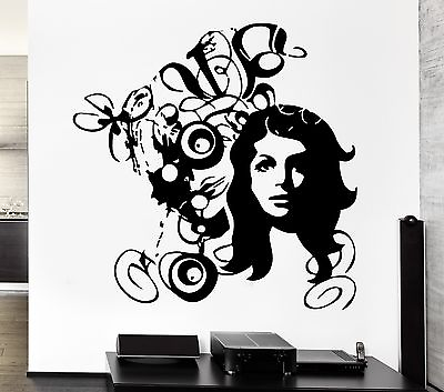 #ad Wall Decal Sexy Girl Flower Teen Pop Art Cool Decor For Living Room z2629 $49.99