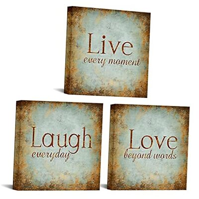 #ad Live Love Laugh Canvas Wall Art Vintage Inspirational Quote Picture Prints $45.92