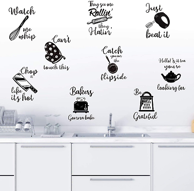 #ad #ad Kitchen Quotes Wall Stickers Kitchen Lettering Wall Decal Kitchenware with Sayin $16.65