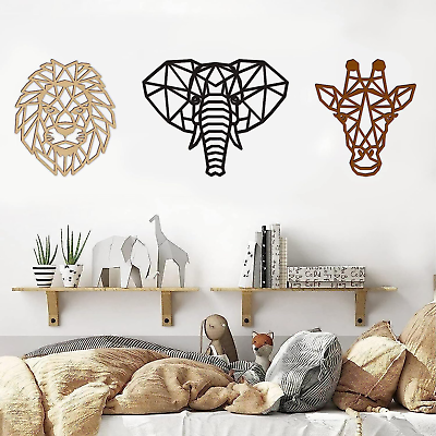 #ad Animal Wall Art for Modern Living Room 3 Pieces Safari Decor for Bedroom above B $57.03
