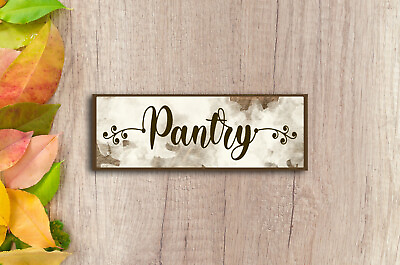 #ad Pantry Sign Rustic Farmhouse Style Shelf Sitter Rustic Decor 8x3quot; on mdf boardb $12.50