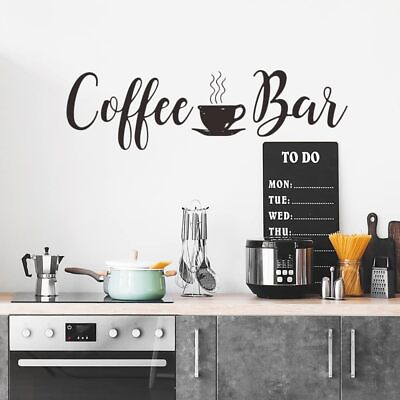 #ad Wland Coffee Bar Wall Decor Cup Sticker for Kitchen Wall... $16.18