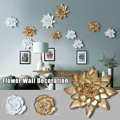 #ad Peony lotus Flower Wall Decor 3D Resin Wall Hanging Decor Art Decor for Home $23.52