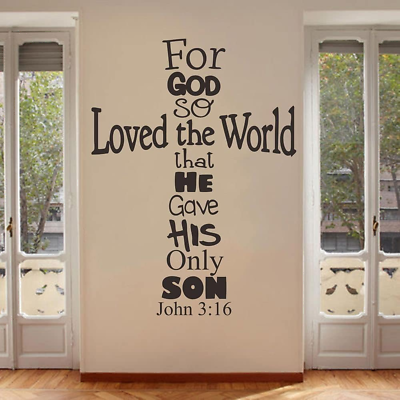 #ad Christian Wall Decals Bible Verse Wall Stickers Cross Wall Art Suitable for Use $18.50