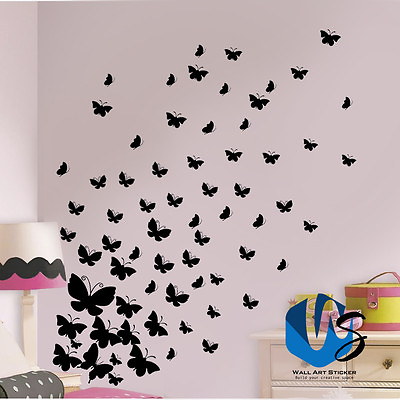 #ad Various size Butterfly wall Art Stickers vinyl wall decals room for baby nursery $1.82