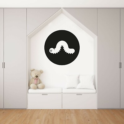 Smiling Caterpillar Insect Animal Wall Art Stickers for Kids Room Home Decals $12.50