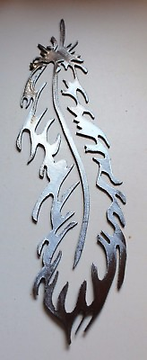 #ad Fancy Feather Metal Wall Art Silver 16quot; x 4quot; $32.98