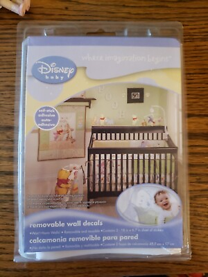 #ad #ad DISNEY baby POOH amp; Friends Removable Wall Decals Reusable NOS $14.49
