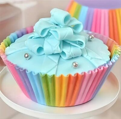 #ad Cupcake Cases Cake Paper Cup Rainbow Baking Cups for Standard Multicolor $18.89