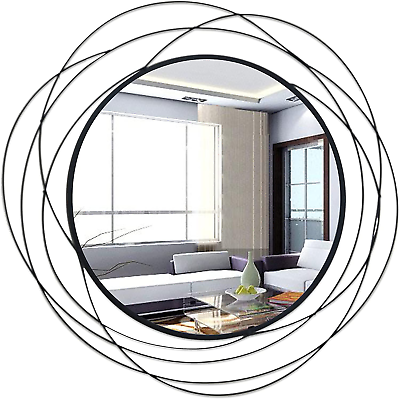 #ad Wall Mirror Mounted round Decorative Mirrors Circle for Bathroom Vanity Living $212.56