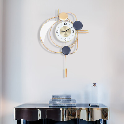 #ad Inspired Modern Wall Clock Nordic Metal Hanging Clocks 3D Mute Design Art Decor $58.81