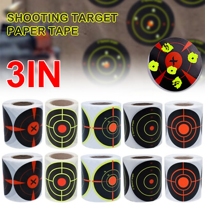 #ad 100 250Pcs 3 inch Self Adhesive Paper Reactive Splatter Shooting Target Stickers $9.99