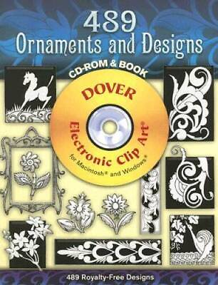 #ad 489 Ornaments and Designs Dover Electronic Clip Art CD ACCEPTABLE $5.37