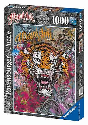 #ad #ad Puzzle Tattoo Art Miami Ink Tiger Head Skull Snake Dragons Wild Animal $136.17