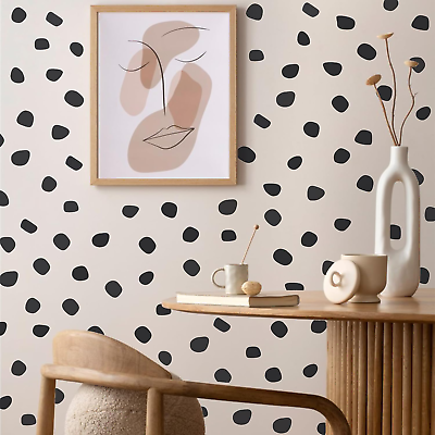 #ad 500 Pieces Black Irregular Dots Wall Sticker Irregular Polka Dots Wall Stickers $17.63