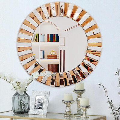 #ad #ad High grade Contemporary Decor Wall Mirror Round Starburst Mirror Beveled Edge $59.91