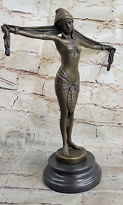 #ad D H Chiparus Bronze Statue Classic Art Deco Dancer Bronze Sculpture Gemini $249.00