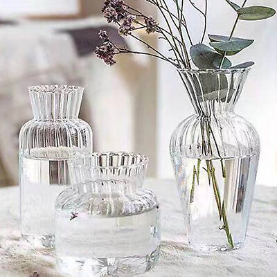 #ad Flower Vase Simple Design Versatile Nordic Stripe Flower Vase Home Decor $8.76