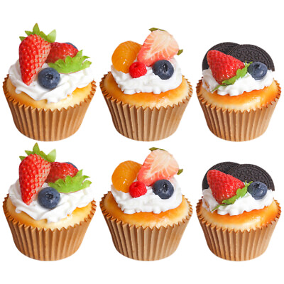 #ad Set of 6 Fake Cupcake for Display and Decoration $23.89