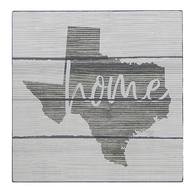 #ad Texas Home Country Word Wall Art Shelf Sitter Sign 5 x 5 Wood Rustic Decor Print $11.99