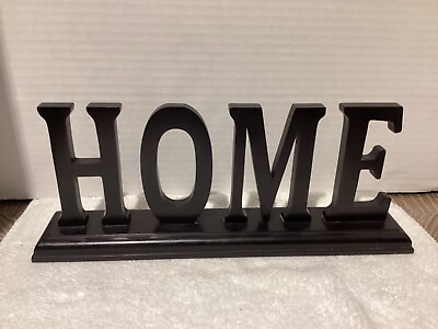 #ad Rustic Wood Home Sign for Home Decor Decorative Wooden Cutout Word Freestanding $10.00