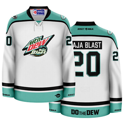 #ad Mountain Dew Baja Blast White Hockey Jersey $144.95