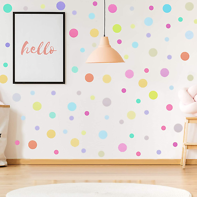 #ad 288 Pieces Polka Dots Wall Stickers Large Round Polka Dot Confetti Wall Decals $15.47