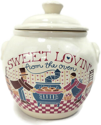 #ad Vintage Treasure Craft Country quot;Sweet Lovinquot; Cookie Jar Made In USA #963 $35.95