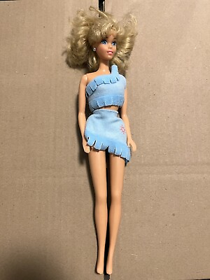 #ad Barbie 1966 Mattel Vintage Doll Blue Outfit $30.00