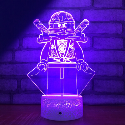 Ninja 3D Night Light 7 Color Change LED Desk Lamp Touch Room Decor AU $31.99