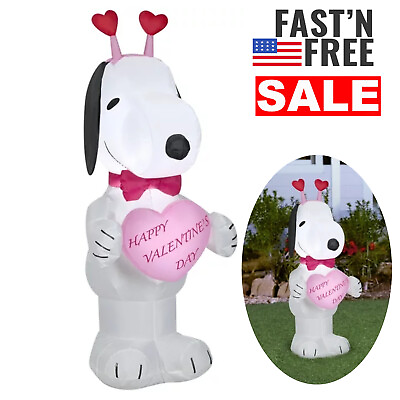 #ad #ad 3.5 Ft Snoopy Valentines Day Inflatable Outdoor Decorations For Home Clearance $55.99