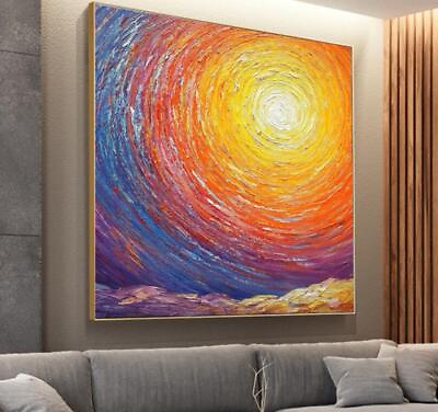 #ad 24quot;Home wall Decor Abstract Modern Art 100%Handmade oil painting on canvas Sun $81.37