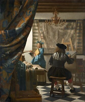 #ad The Art of Painting by Johannes Vermeer art painting print $16.99