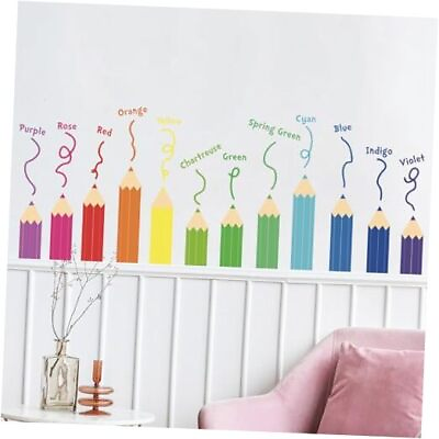 #ad #ad Color Wall Decals for Kids Room Educational Nursery Wall Stickers Peel and $10.64