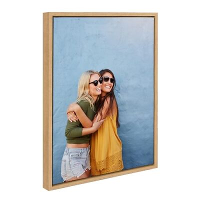 #ad Sylvie Custom Printed Framed Canvas Wall Art Personal Canvas 18x24 Natural $82.24