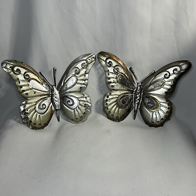 #ad Metal Butterfly Wall Decor Butterflies Indoor Art Hanging Sculpture Steampunk $18.50