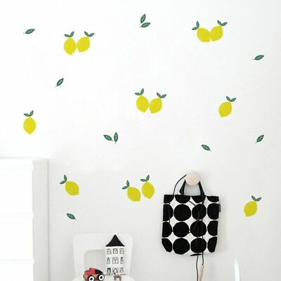 #ad 34pcs Wall Sticker Lemon Cartoon Fruit Kitchen Nursery Dorm Mural Decal Decors $13.16