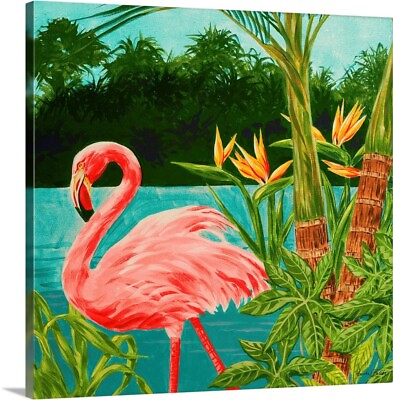 #ad Hot Tropical Flamingo I Canvas Wall Art Print Flamingo Home Decor $163.99